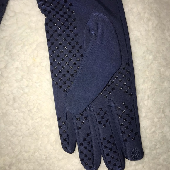🆕 Time and Tru Driving Gloves, Navy - Picture 3 of 4